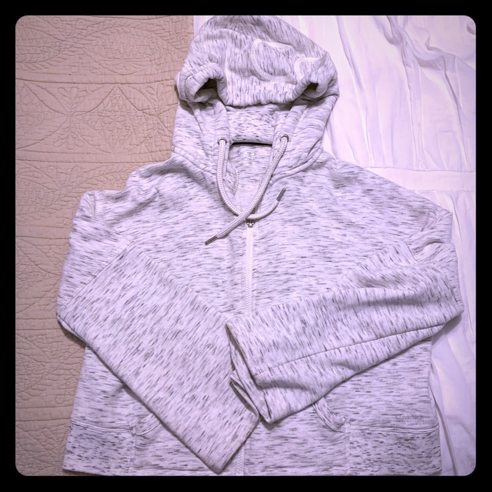 Calvin Klein cropped zip hoodie